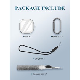 WUNIAK for SHOKZ OpenFit 2 Open-Ear Headphones 2025 New Case Cover,Clear Soft TPU Protective Cover with Keychain and Cleaner Kit for SHOKZ OpenFit 2 Shockproof Skin,Clear