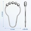 Titanker Shower Curtain Hooks Rings, Rust-Resistant Metal Shower Curtain Hooks