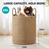 Jute Rope Laundry Hamper Basket by YOUDENOVA, 58L Tall Laundry