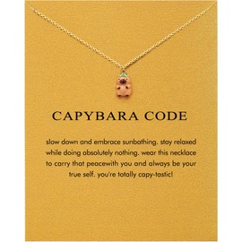 Baydurcan Capybara Necklace Gifts for Women Cute Capybara Stuff Cute Necklace Women