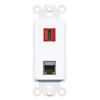 RiteAV CAT7 HDMI-RED Rocker Insert Wall Plate Module [White]