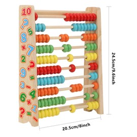 Abacus, Wooden Rake Slider, Wooden Toy Baby, Montessori Toy, Mathematics with 100 Wooden Beads, Children's Toy, Motor Skills Toy, Educational Toy, Gifts for Children