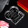 KWOOD Customized Engraved heart-shaped Crystal, 25 Year 25th Anniversary Wedding