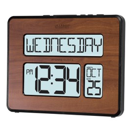 La Crosse Technology 513-1419BL-WA-INT Atomic Large Full Digital Calendar Clock
