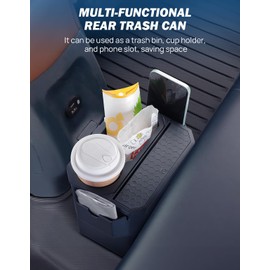JOYTUTUS Trash Can Compatible with Ford Maverick 2024 2023 2022 Multi-Functional Rear Trash Bin with Cup Holder Ford Maverick Accessories