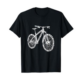 Bicycle Anatomy Mountain Bike MTB Parts Funny Biker Rider T-Shirt