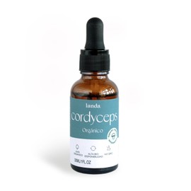 LANDA | Extracto de Hongo Cordyceps 30 ml | Extracto líquido de Hongo Cordyceps Militaris | 100% Orgánico | Alta Concentración 10:1 | Aumenta Energía | Soporte Respiratorio | Propiedades Antiinflamatorias