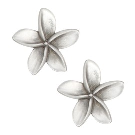 Costello Coastal - Plumeria Cabinet Knobs 2-Pack (Small)| Frangipani Flower Drawer Knobs | Designer Pewter Collection Hardware