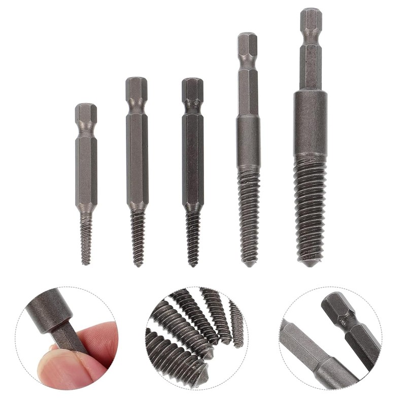 Bamyli 10 Pcs Screw Extractor Set,1/4 Inch Hex Bolt Damaged