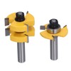 2Pcs Tongue Groove Router Bit T Shape 3 Teeth 1
