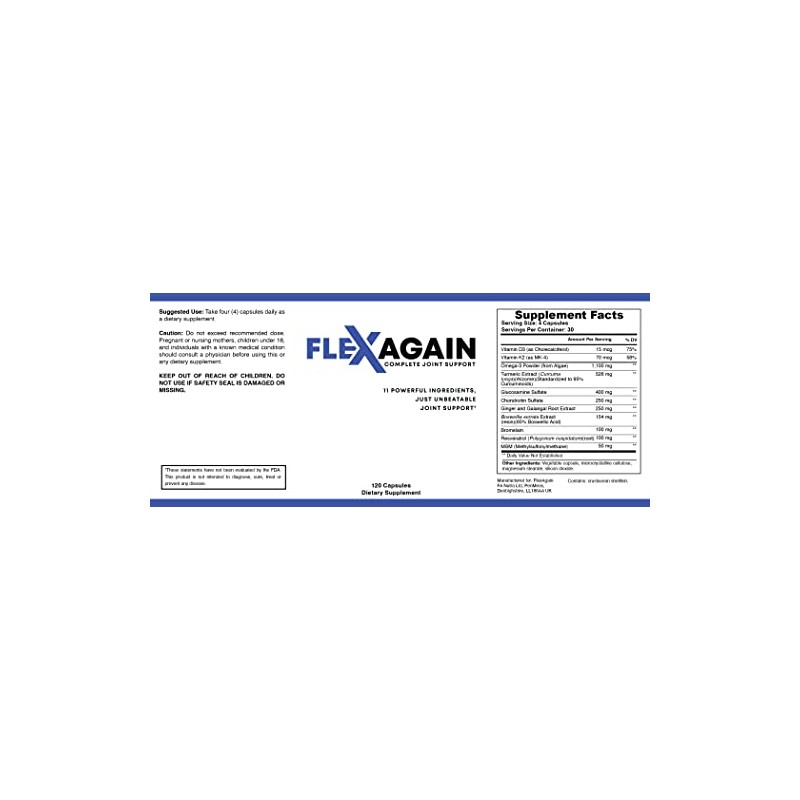 FlexAgain - Fully Comprehensive Joint Support - 120 Capsules -