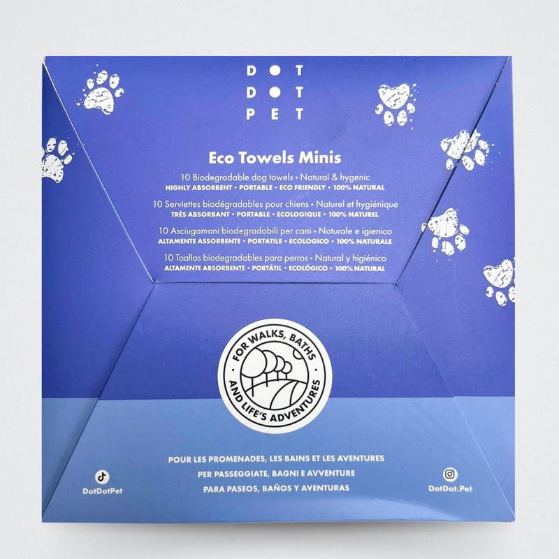 DotDotPet Mini Eco Dogs Towels | 10 x natural disposal