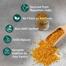 SPICE TRAIN, Fenugreek/Methi Seeds (397g) Non-GMO, Gluten-Free & 100% Whole Fenugreek Seeds (Trigonella Foenum Graecum) for Cooking | Fenogreco En Semillas | Resealable Ziplock Pouch