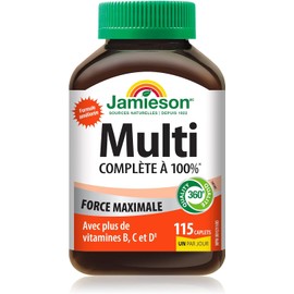 Jamieson 100% Complete Multivitamin Max Strength, With More B, C & D Vitamins