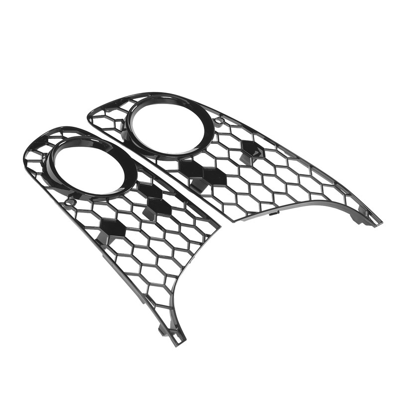 2pcs Front Bumper Fog Light Grille 5K0853665 Black Mesh Replacement