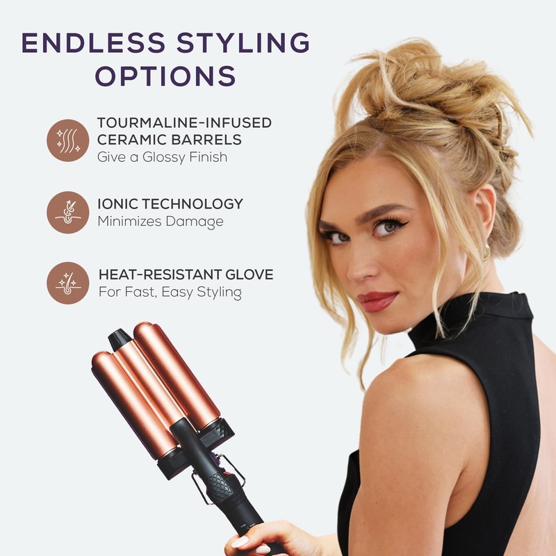 Sutra 4-in-1 Hair Curling Iron Set with Tourmaline Infused Ceramic