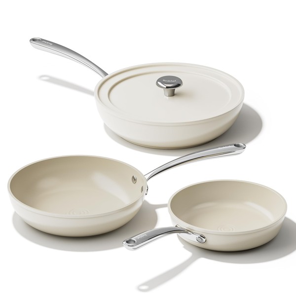 Redchef Nonstick Frying Pans Set, 4-Piece Ceramic Cookware Set, 8"