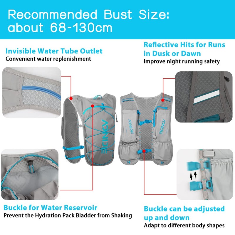 Hydration Backpack, Geila Running Hydration Vest, Marathon Trail Running Backpack,