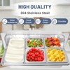 Countertop Ice Food Serving Display Tray with 5 Pan, Salad