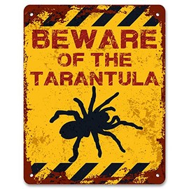 Print Crafted - Beware Of The Tarantula | Vintage Metal Garden Warning Sign