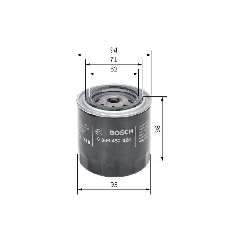 Bosch Automotive P2024 Oil Filter Car