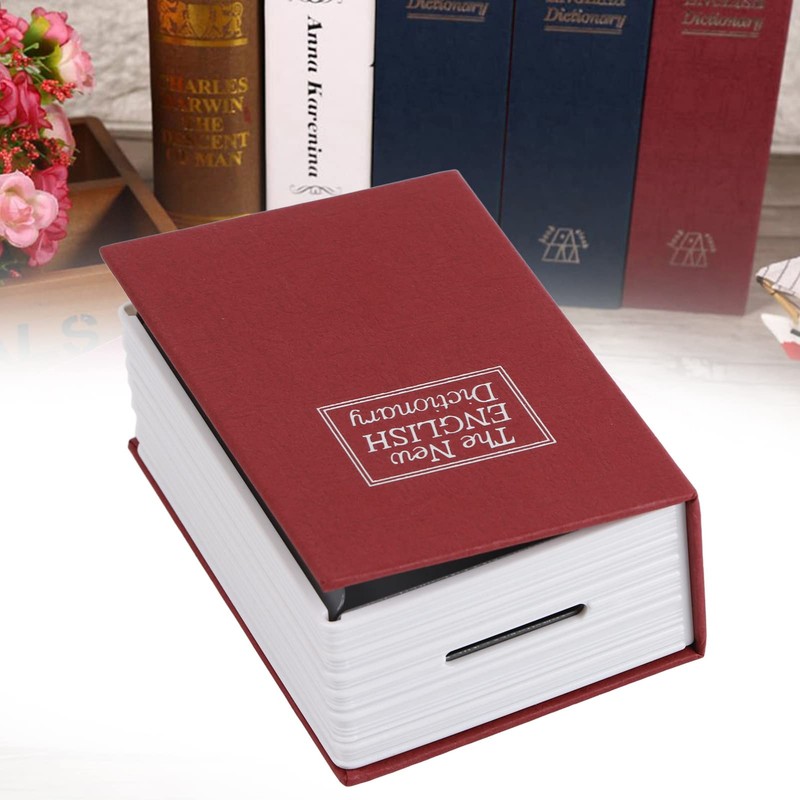 Mini Safe Box with Lock and Keys, Simulation Book for