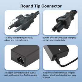 12V Power Adapter for Arcade1Up Game Machine Compatible All Riser Cocktail Table RYJ0136PAU Series with BIton BI36-120300-U2 Cocktail Table Models Replacement AC/DC Power Cord