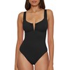 BECCA Women's Standard Color Code V-Wire Shirred One Piece Swimsuit,