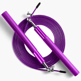 Cuerda de saltar de velocidad morada para fitness, cuerda de saltar ajustable, sin enredos, rodamiento de bolas giratorio de 360°, mango de aluminio antisalto, ejercicios deportivos de entrenamiento,