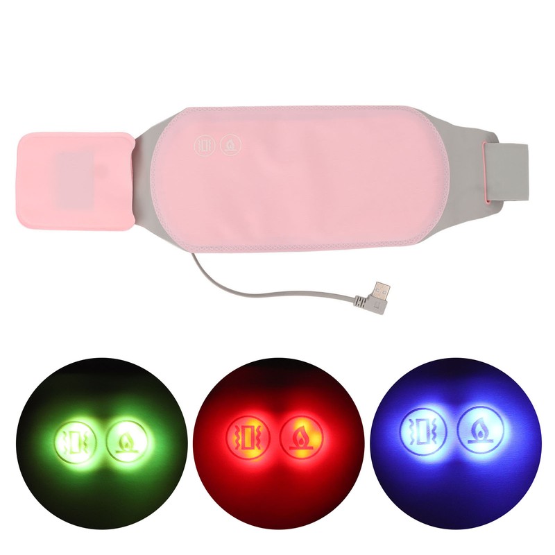 Electric Heated Waist Belt Hot Compress 3 Levels Heating USB
