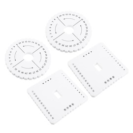 Operitacx 4pcs Crafting Kit Bracelet Making Board Macrame Board Square Disk Durable Beading Cord Bead Weaving Making Disc Round Disks Discs Braiding Board Oscillating Tool White Eva