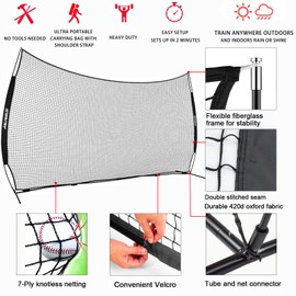 AOLIGEIJS Sports Barrier Net,Sports Net,Barricade Backstop Net,Perfect for Baseball,Softball,Soccer, Basketball,Lacrosse