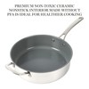 Martha Stewart Delaroux Stainless Steel 4-Quart PFAs Free Premium Ceramic