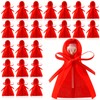Fanfanwin 24 Pcs Red Mini Christmas Decor Lollipop Hat Cover