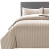 MOONLIGHT20015 Single Duvet Cover Set Reversible Stripes Satin Bedding Set