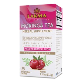 HYLEYS Lakma Moringa Oleifera Tea with Pomegranate - 25 Tea Bags - (6 Pack - 150 Tea Bags Total)