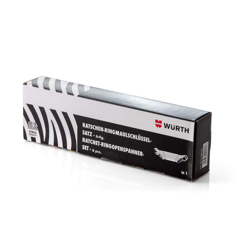 Würth Zebra Ratschenringschlüssel Ratchet Box Spanner, 8-19mm
