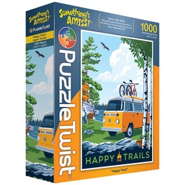 PuzzleTwist - Happy Trails - 1000 Piece Jigsaw Puzzle, Something's Amiss! Series, Unique Challenging Fun for Adults Family Teens, Made in USA