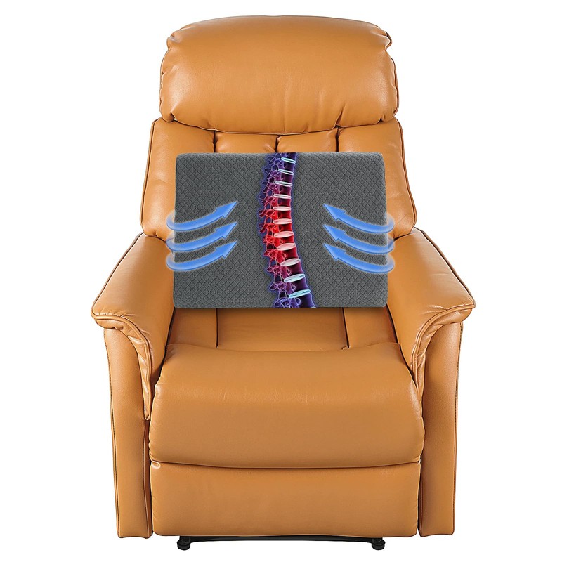 HOMBYS Lumbar Support Pillow for Recliner Chair, Memory Foam Back