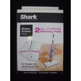 Shark 2 Shark Steam Pocket Mop All-Purpose Cleaning Pads (1 Rectangle & 1 Triangle)