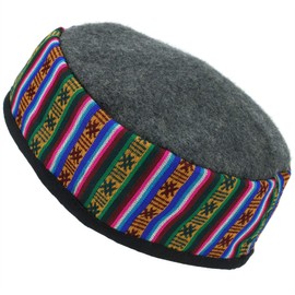 Siesta Nepalese Wool Smoking Hat - Grey (Medium)