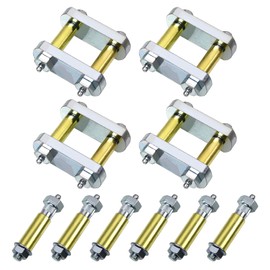 Sporacingrts Heavy Duty Shackle Upgrade Kit Compatible with CRE3000 Stock and Equaflex Trailer Shackle kit 2.25” Shackles Tandem Axle Replaces UO12-016 (Silver) Bolt