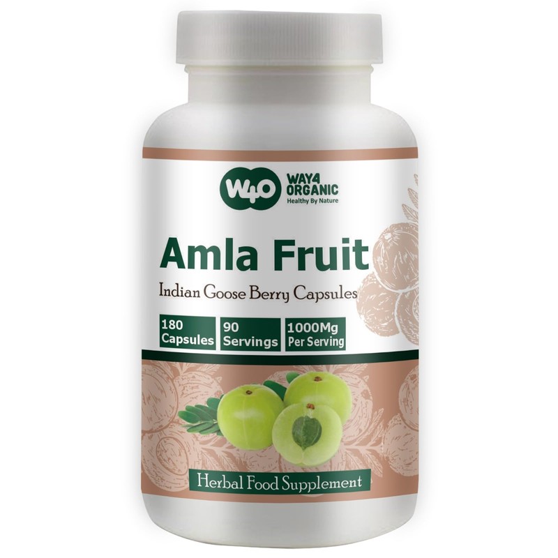 WAY 4 ORGANIC W4O Amla Fruit Extract Capsules - 180