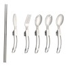 LIFKOME 1 Set Folding Picnic Tableware Portable Stainless Steel Cutlery