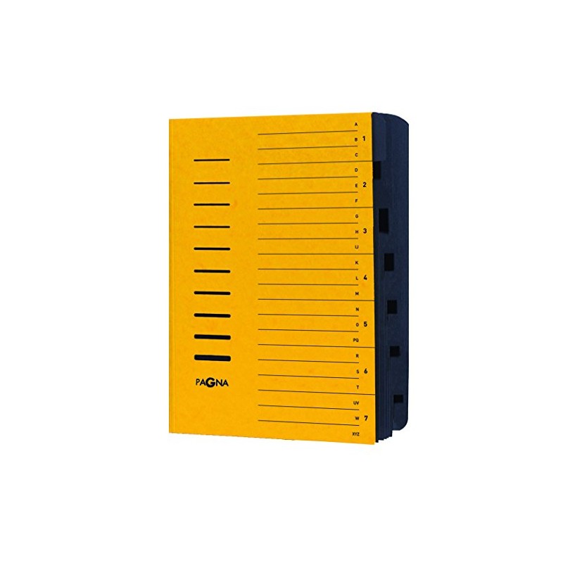 Pagna 24081 Desk File Folder with 7 Sections Pressboard Elastic