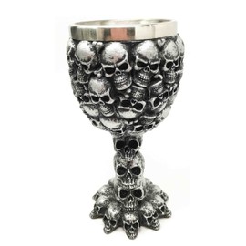 Ossuary Rock Molded Skull Head Heaps Eternal Voyage 5oz Wine Drink Goblet Chalice