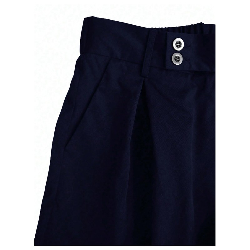 OYOANGLE Men's Pleated High Waist Wide Leg Pants Loose Fit