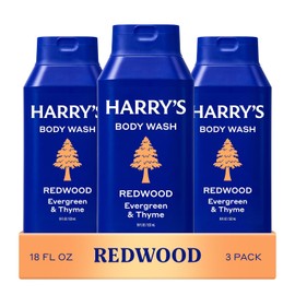 Harry's Men's Body Wash Shower Gel, Redwood Scent, 18 oz, Pack of 3