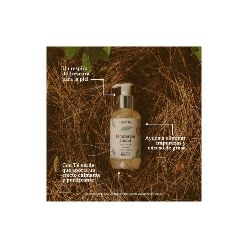 PACALLI Kalinat Limpiador Facial con Té Verde 125ml