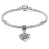 Granddaughter Silver Starter Charm Bracelet with Pendant and Gift Box